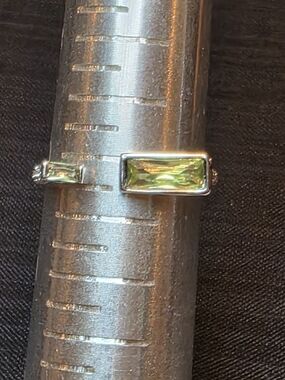 Summer Solstice Peridot Baguette Ring